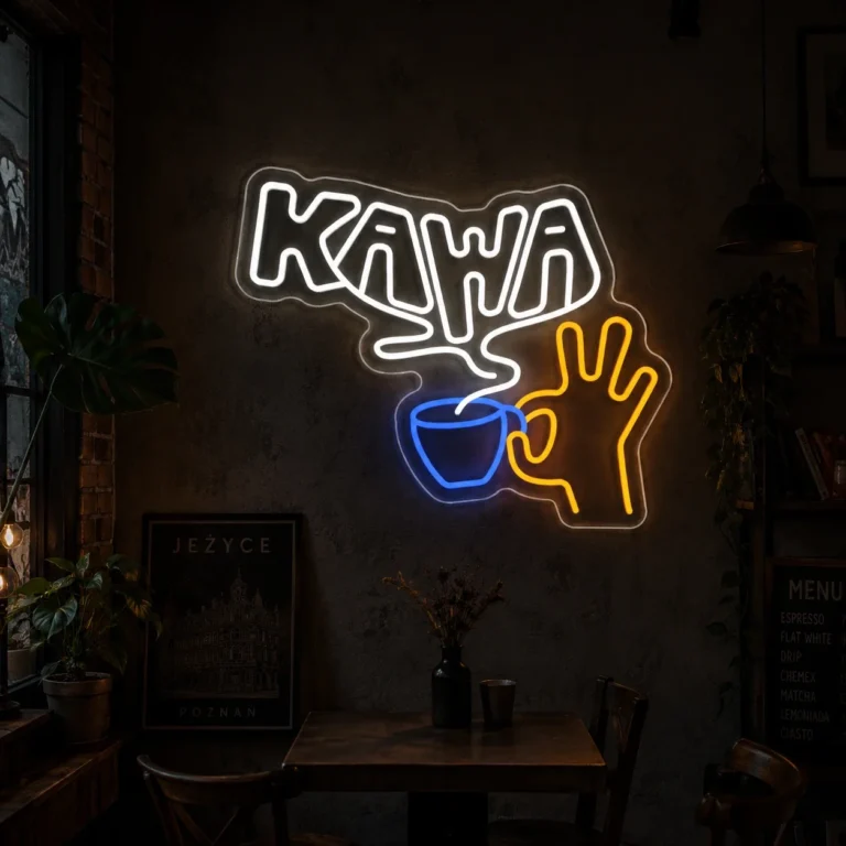Personalizowany neon LED w lokalu projektneon