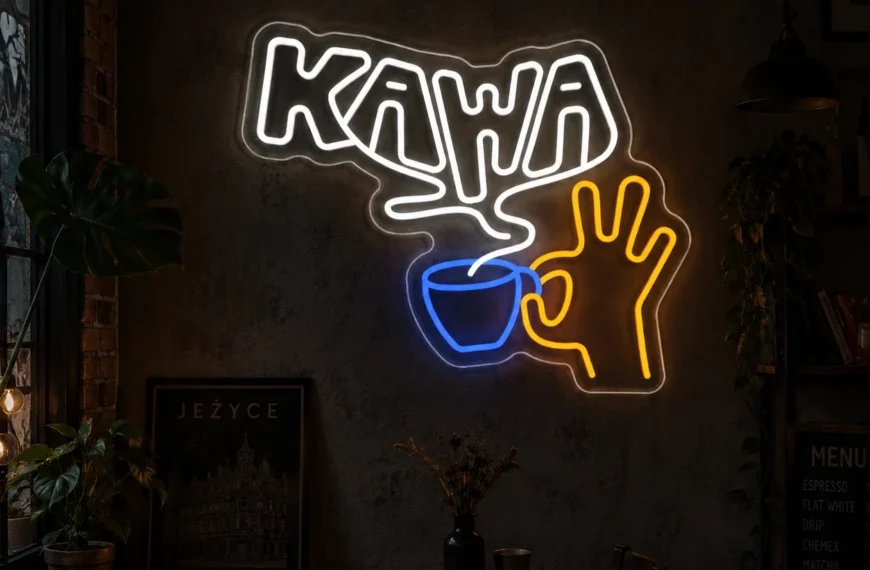 Personalizowany neon LED w lokalu projektneon